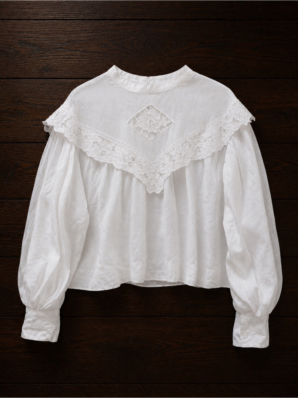 Isabel Marant Étoile Elija White Linen Lace Blouse w/ Measurements NWOT